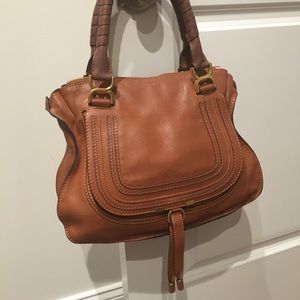 Chloe Marcie brown tan leather bag
